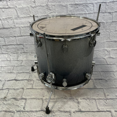 PDP X7 Silver to Black Sparkle 16x16" Floor Tom