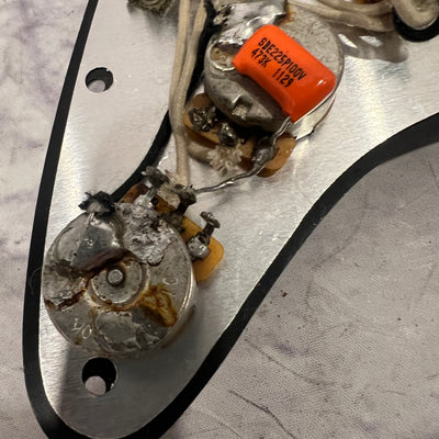 Unknown SSS Black Strat Loaded Pickguard