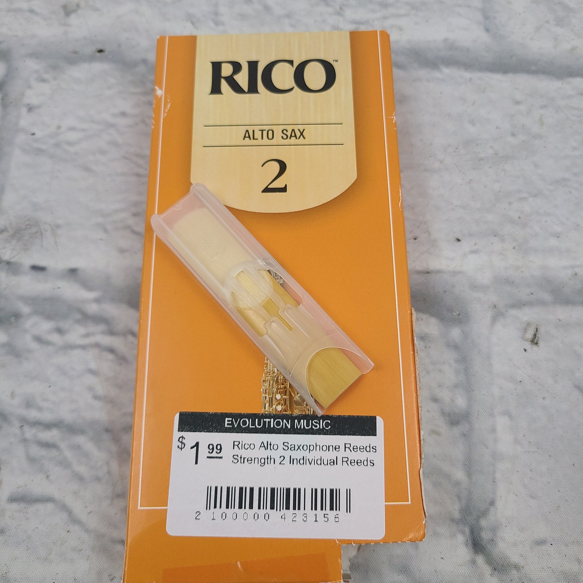 Rico Alto Saxophone Reeds Strength 2 Individual Reeds