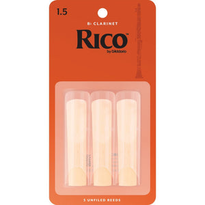 Rico Bb Clarinet Reeds #1.5 - 3-Pack