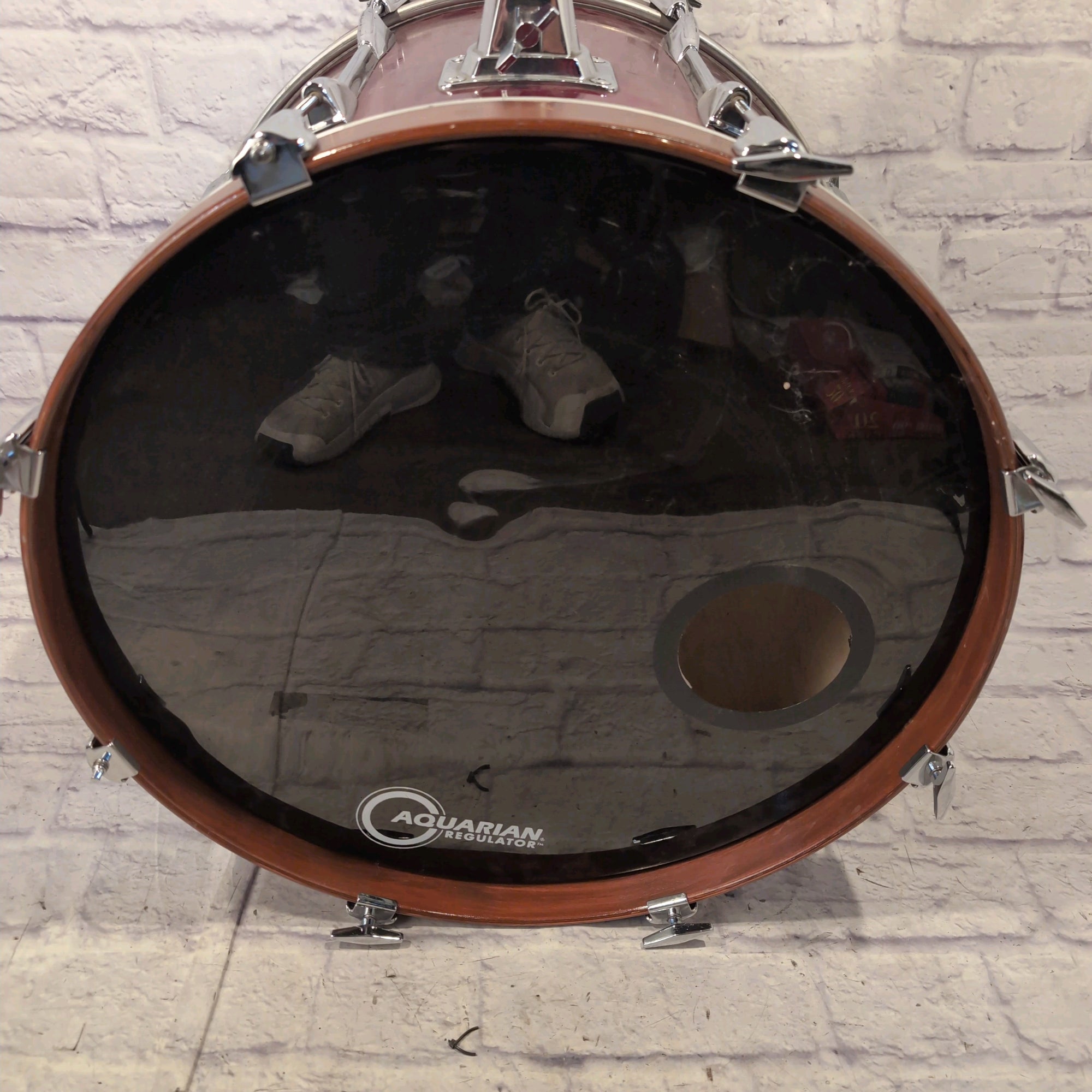 Yamaha 22 x 16" Stage Custom Bass Drum 1990s Indonesia Wine Red