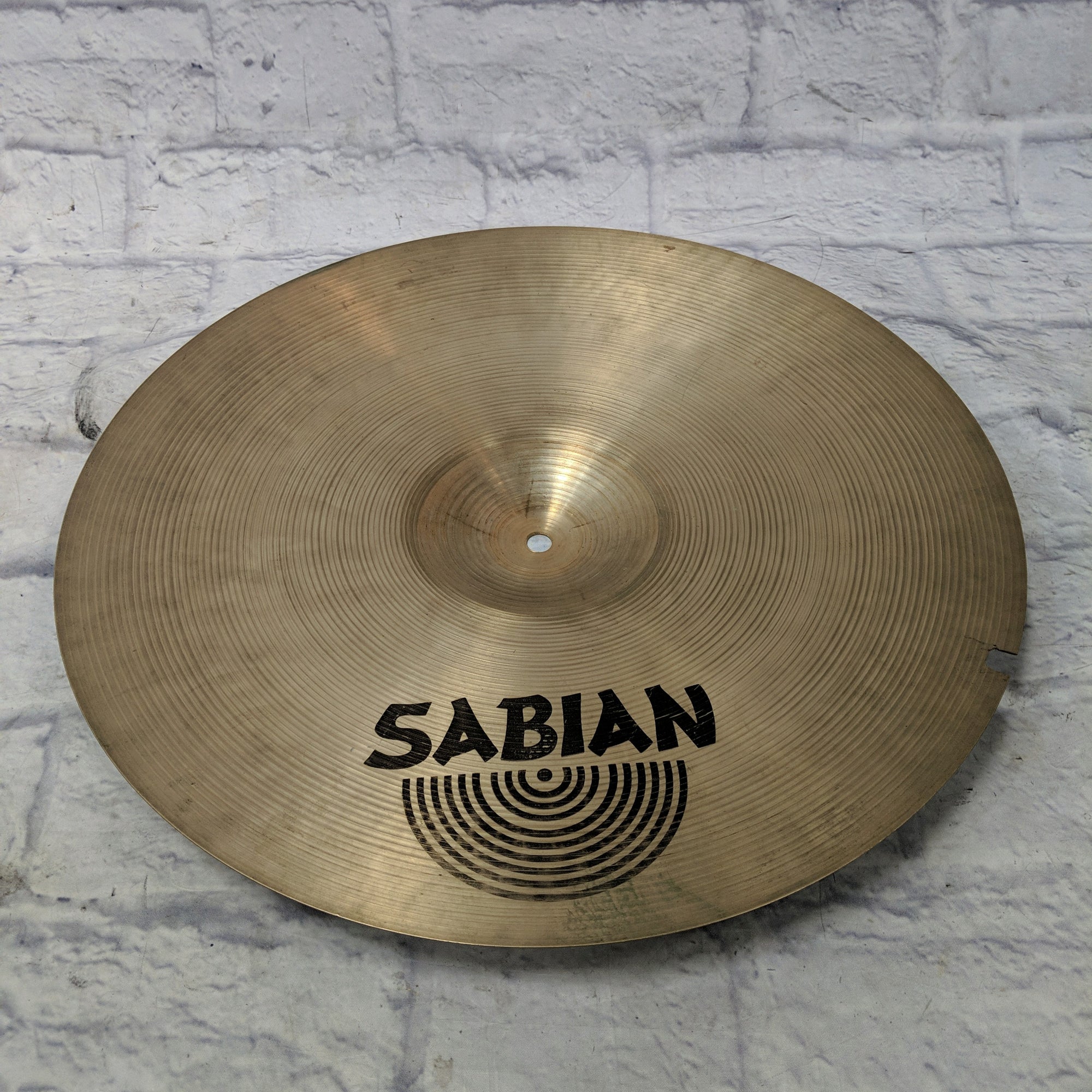 Sabian 18" AA Medium Ride CRACKED Crash Ride Cymbal