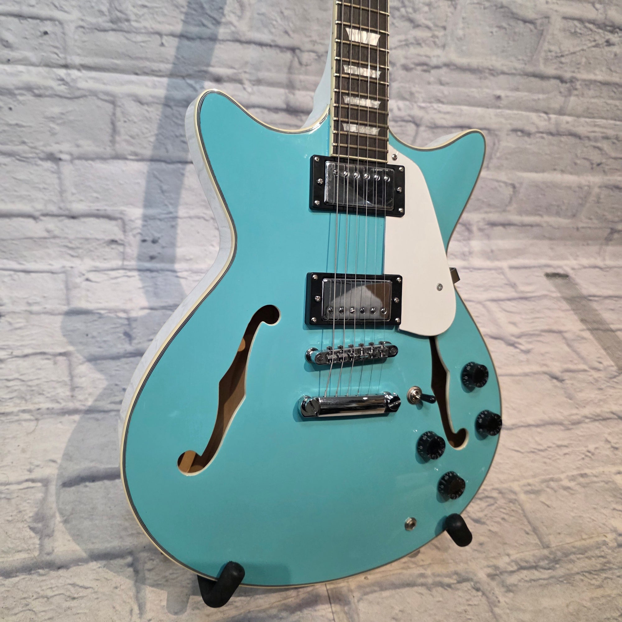 Rafferty Guitars Aqua Semi-Hallow Electric Guitar