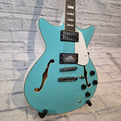 Rafferty Guitars Aqua Semi-Hallow Electric Guitar