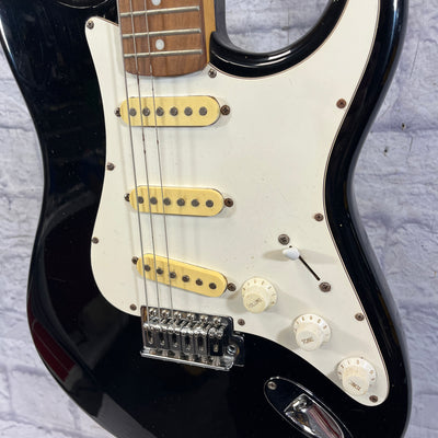 Austin Strat Style Black Electric Guitar S-S-S