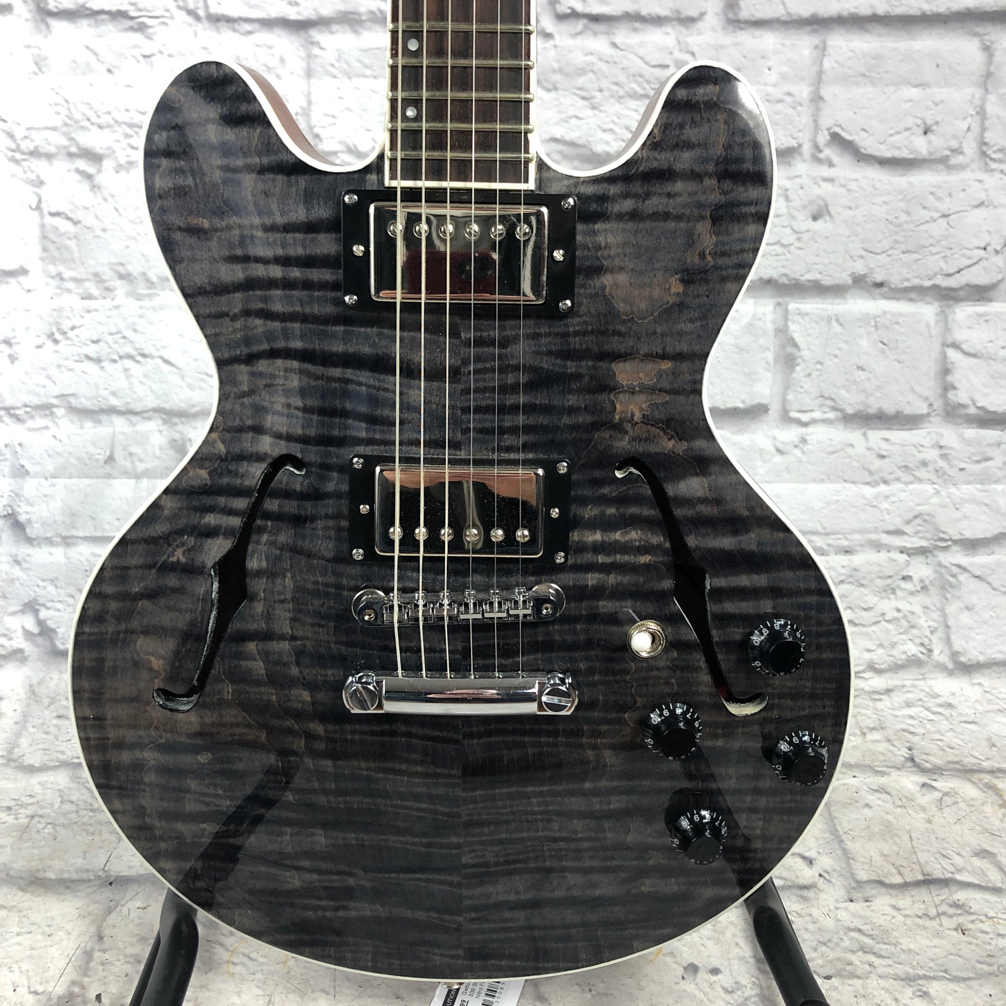 Gatto Custom ES 339 Style  Black Nitro Finish Semi Hollow Guitar