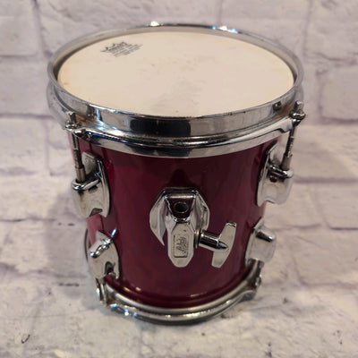 Ludwig Rocker 8" x 9" Black and White Badge Maple Rack Tom - Red