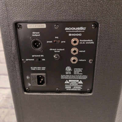 Acoustic B100C 100-Watt 1x12" Tiltback Bass Combo