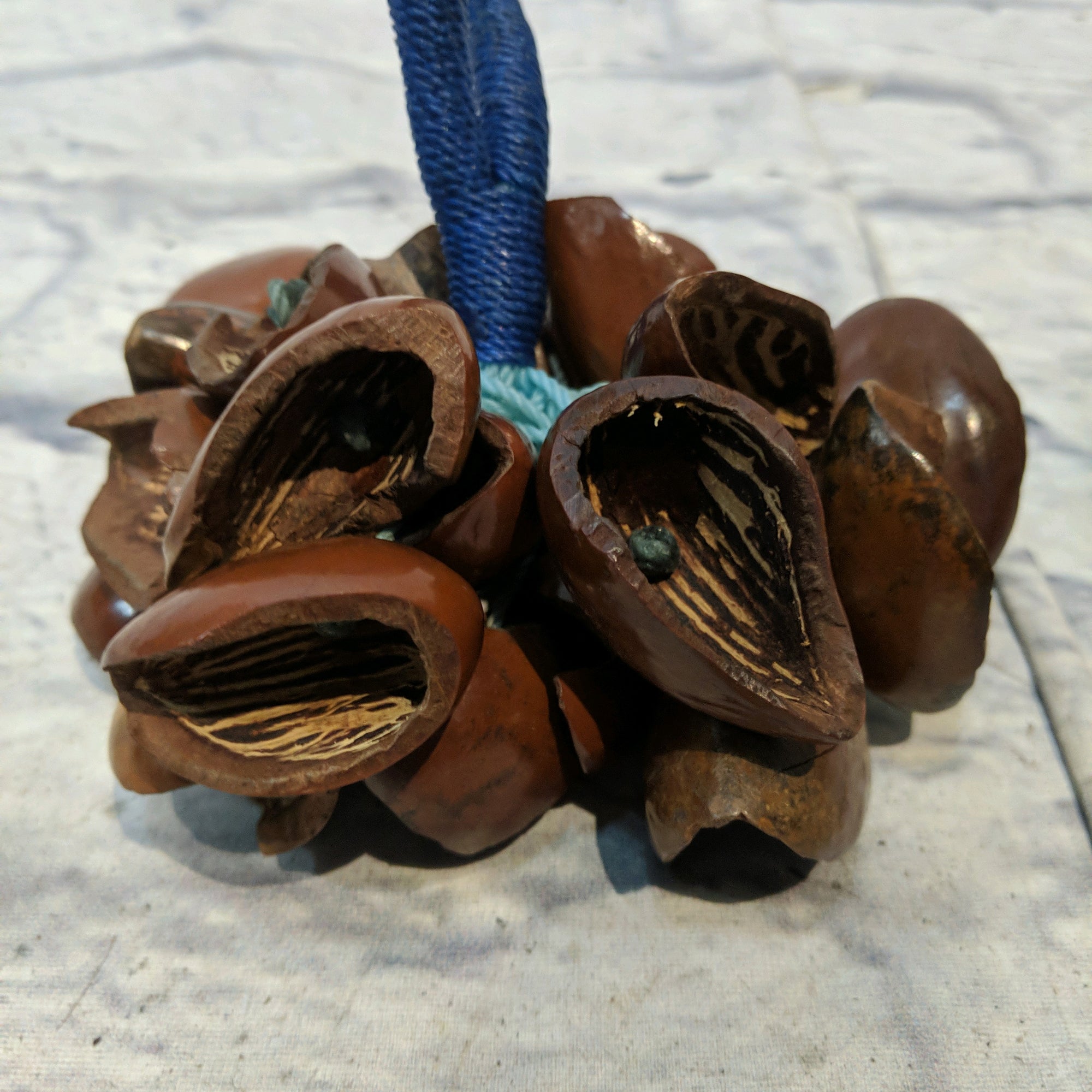 Unknown Three African Seed Pod Rattles Drum Accessory