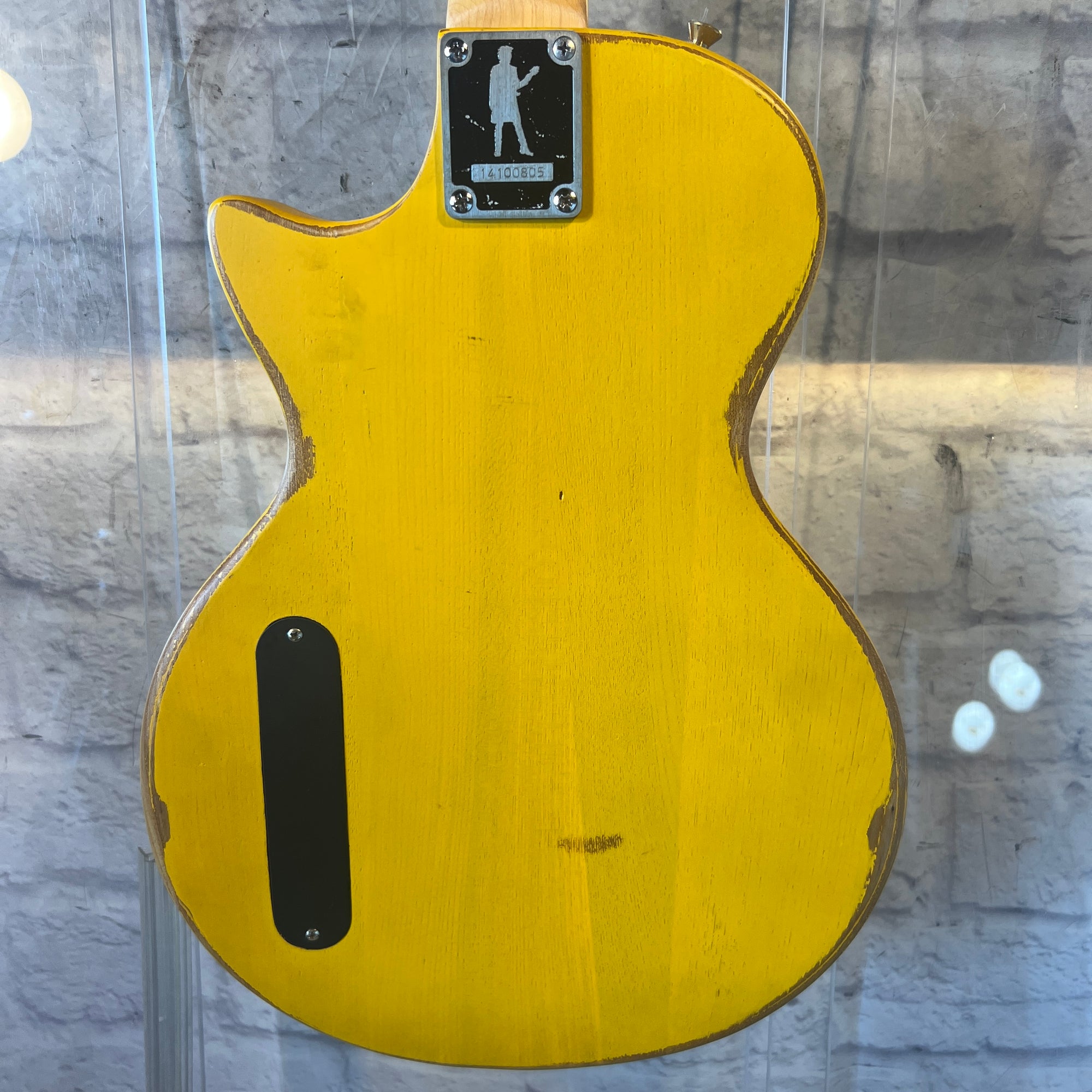 Slick SL52 LP Style Distressed TV Yellow Electric Guitar