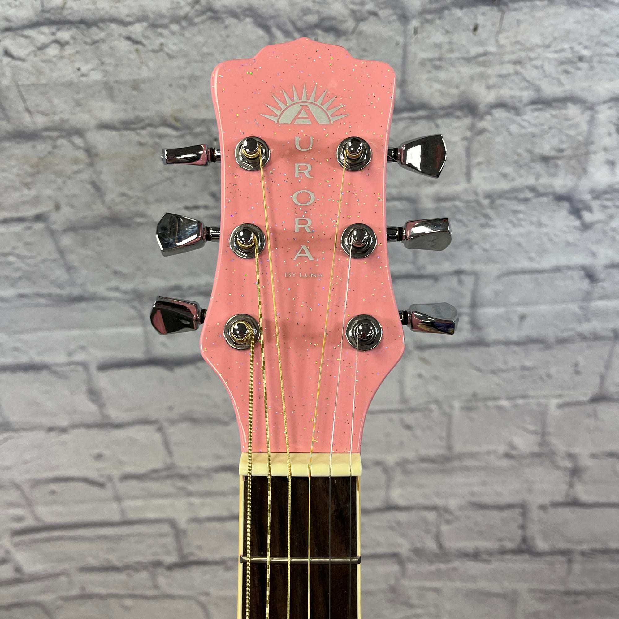 Luna Aurora AR BOR Pink Acoustic Guitar