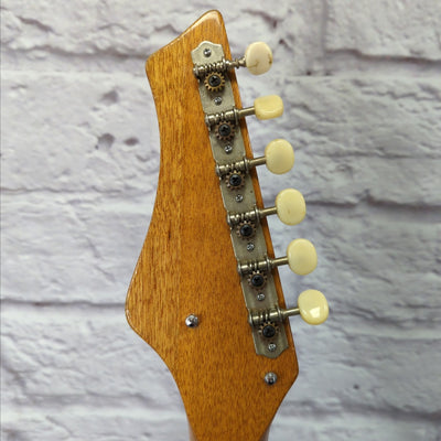 Vintage 1960s Kingston Swinger Short Scale MIJ Electric Guitar w/ Original Case and 60's Guitar Strap