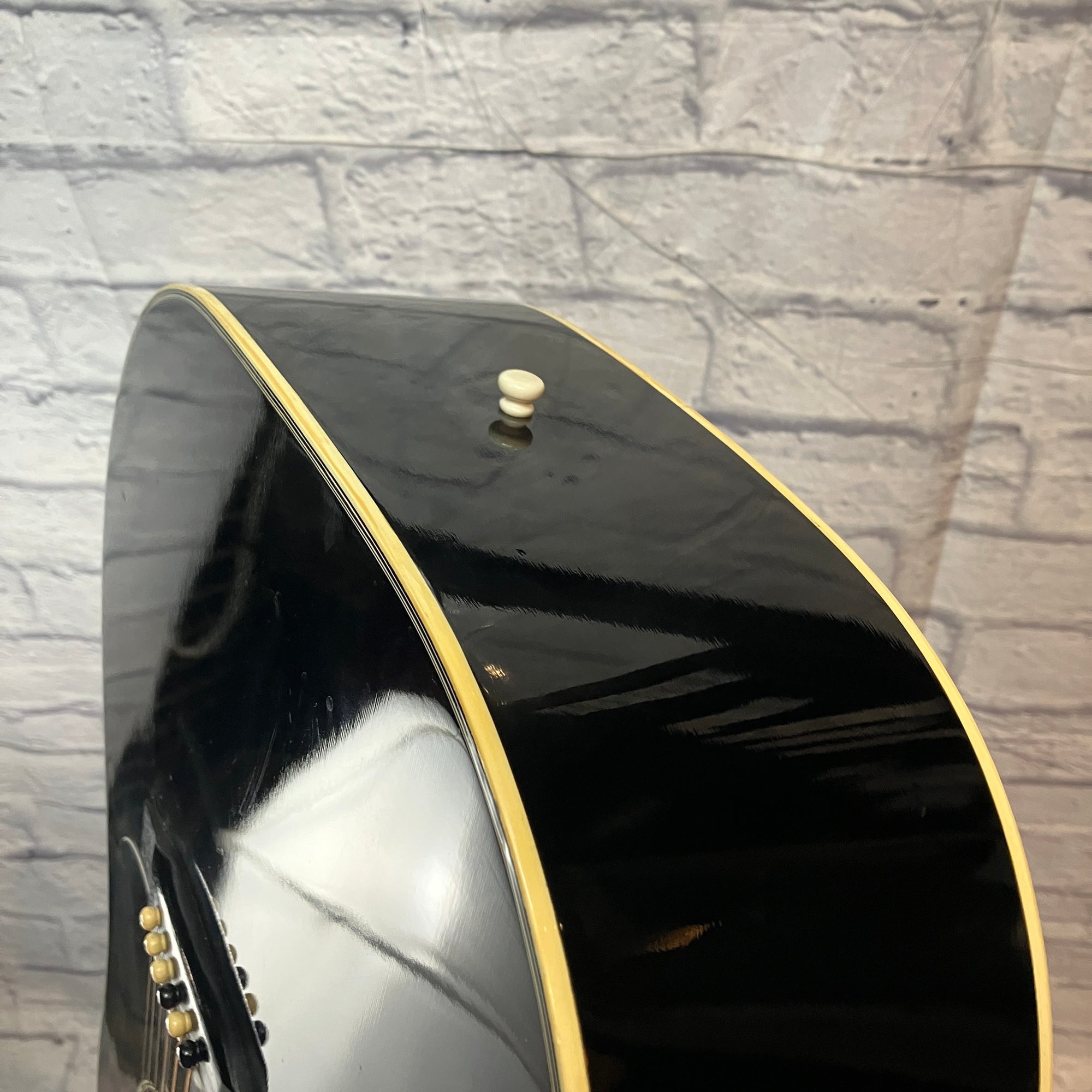 Goya G-314B Vintage 1970s Acoustic Guitar - Black w/ case