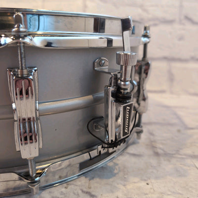 Ludwig L-404 Acrolite 5x14" 8-Lug Aluminum Snare Drum with Rounded Blue/Olive Badge