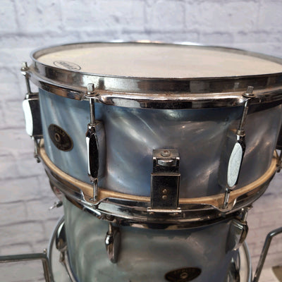 Vintage Apollo MIJ 4pc Stencil Drum Kit - 20 / 16 / 14 / 13 - Blue Satin Flame