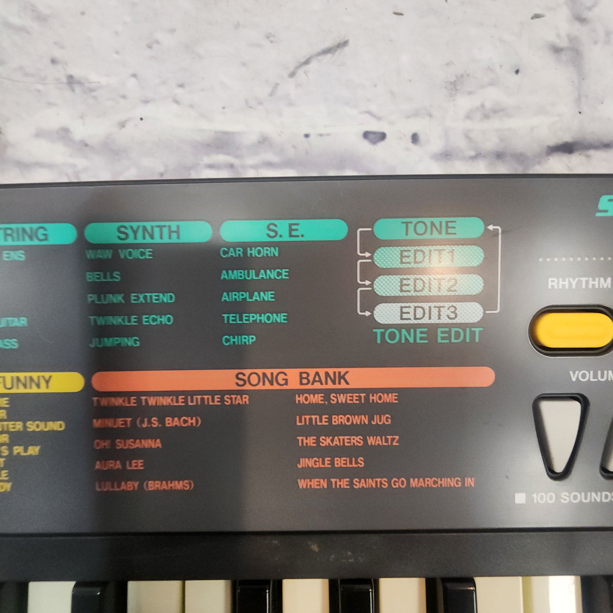 Casio SA-35 PCM Electronic Keyboard 1990s with Power Supply