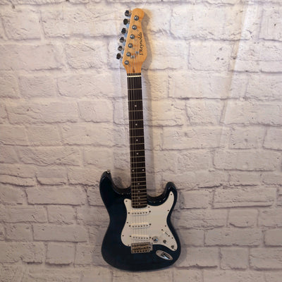 J Reynolds Transparent Teal Strat Style Electric Guitar