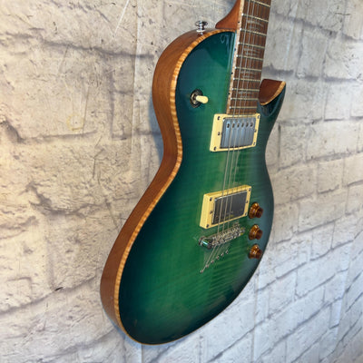 Mitchell MS450 LP Style Green Flame Top Electric Guitar