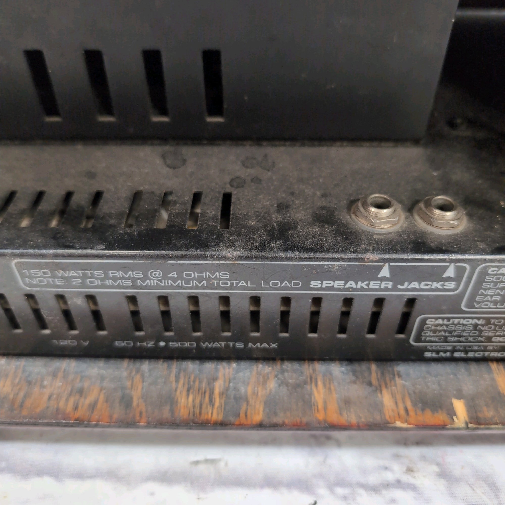 Crate B150 Bass Amp Head Rehoused in Stained Wood Cabinet