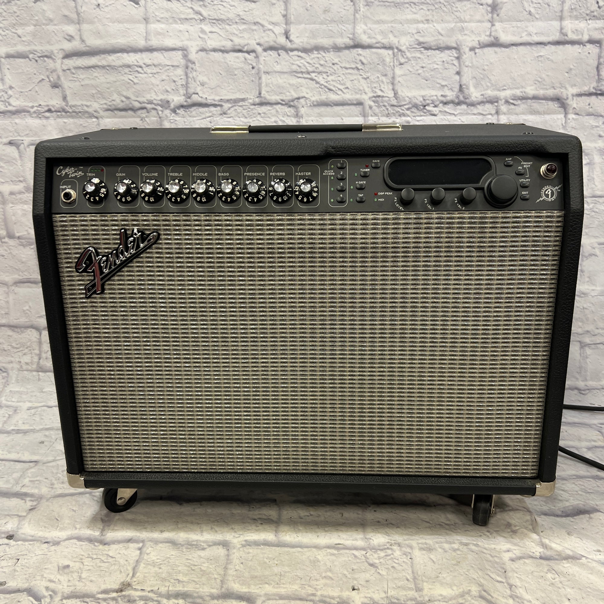 Fender Cyber Twin Combo Amp with Cover and 4-Button Footswitch Guitar Combo  Amp