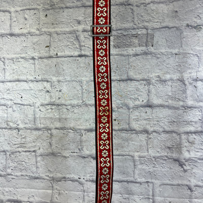Ace Straps Vintage 1960s Red Greenwich Guitar Strap
