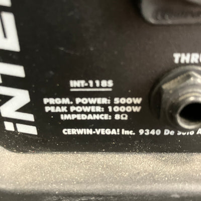 Cerwin-Vega INT1185 18 Passive Subwoofer