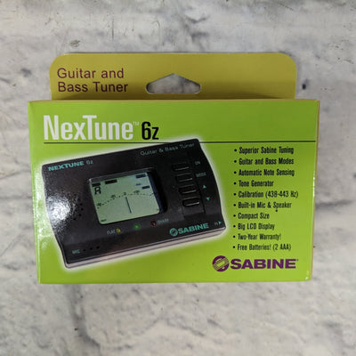 Sabine NexTune 6Z Guitar and Bass Tuner - Black