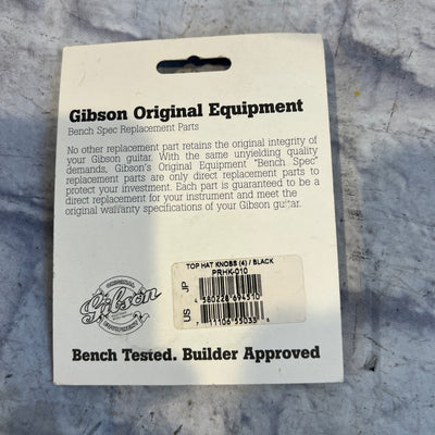 Gibson PRHK-010 Black Top Hat Knobs Set of Four