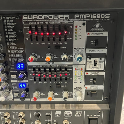 Behringer Europower PMP1680S 1600-Watt 10-Channel Powered Mixer 2010s - Black