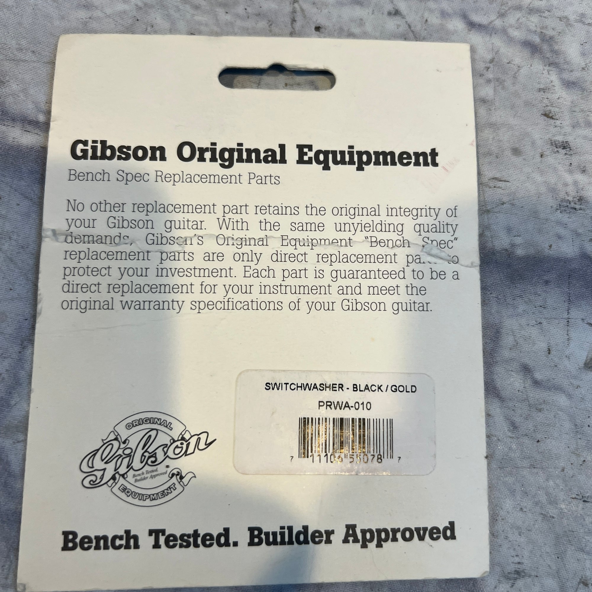 Gibson PRWA-010 Switch Washer Black Gold