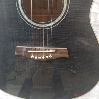 Ibanez AEF30E Acoustic Guitar - Transparent Black Flame Finish Acoustic Guitar