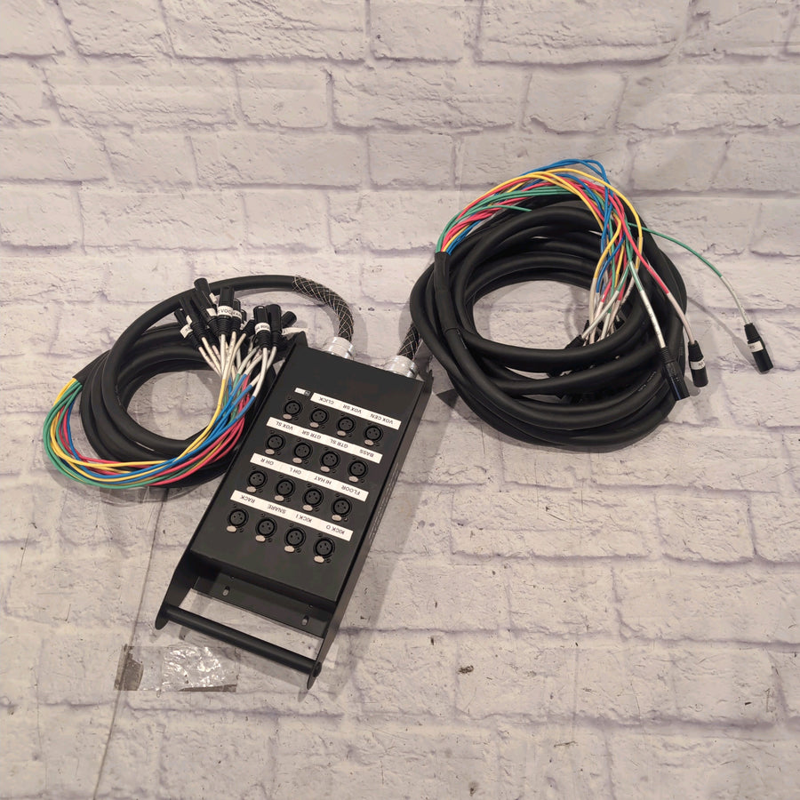 Seismic Audio SATSS-16x1530 - 16 Channel Send XLR Splitter Snake Cable - 15 foot trunk and 30 foot trunk