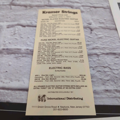 Kramer 1978 Product Catalog Guitar Book