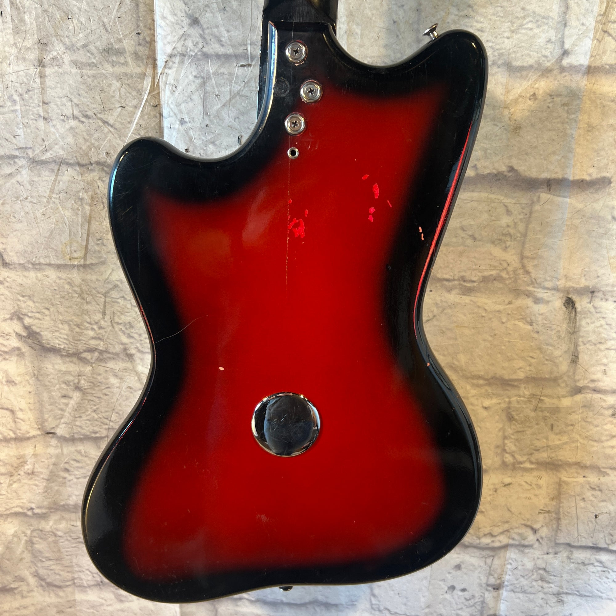 Silvertone Hornet Model 1450 Vintage Lipstick Guitar with Case