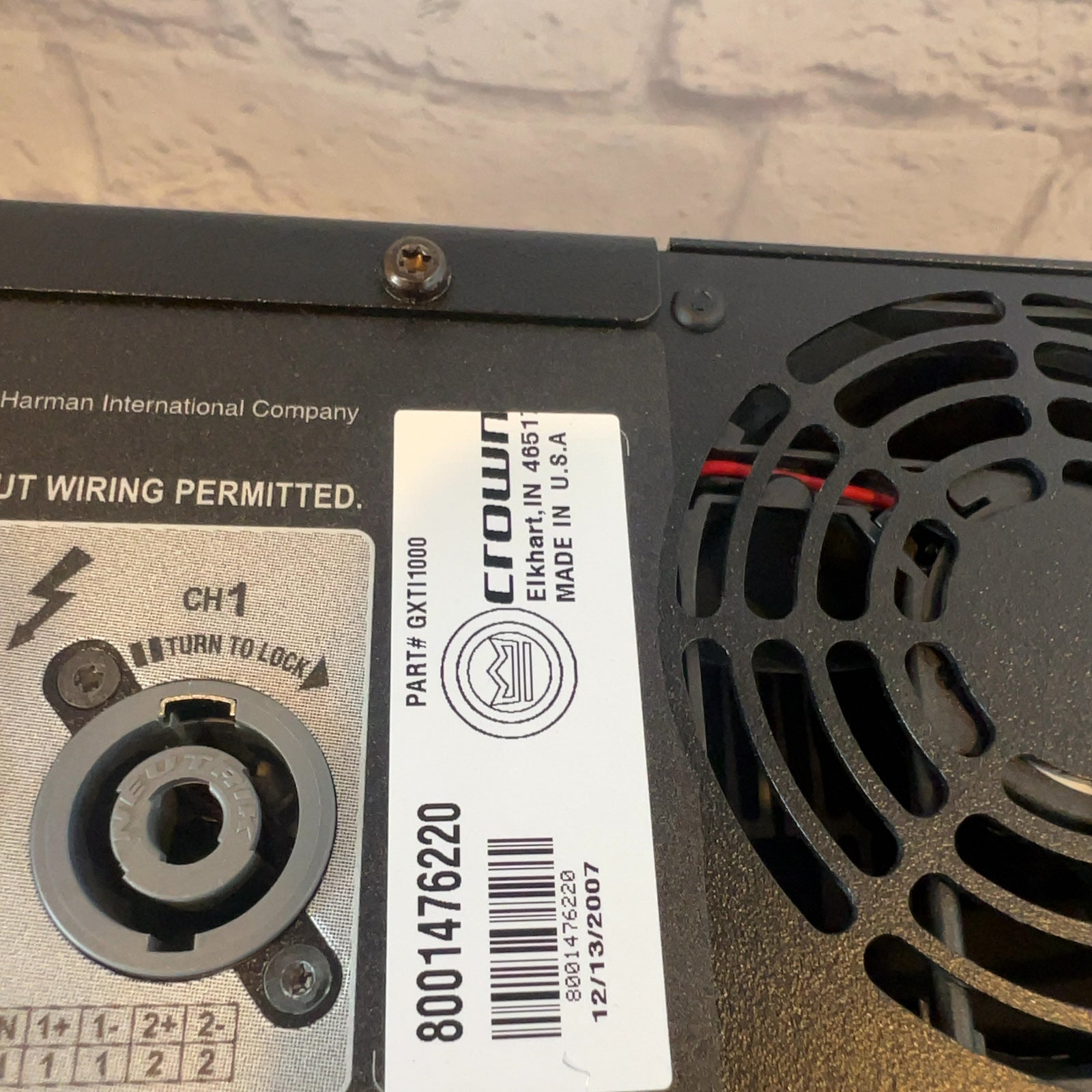 Crown XTI1000 Power Amp