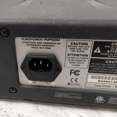 Behringer PMP518M Europower Powered Mixer