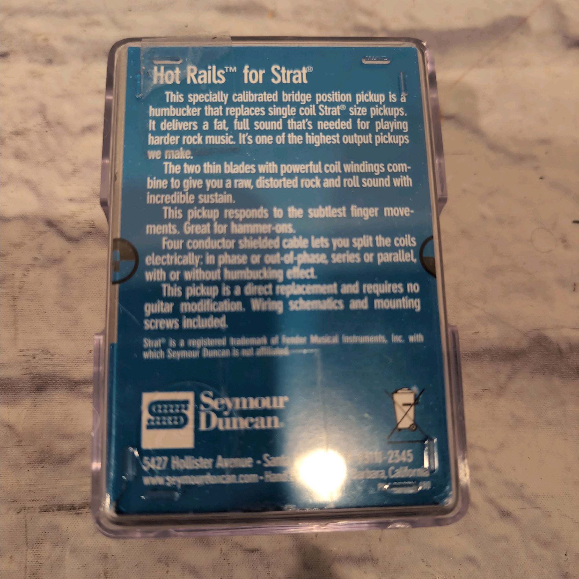Seymour Duncan Hot Rails for Strat Bridge Pickup