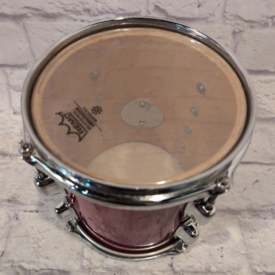 Ludwig Rocker 8" x 9" Black and White Badge Maple Rack Tom - Red