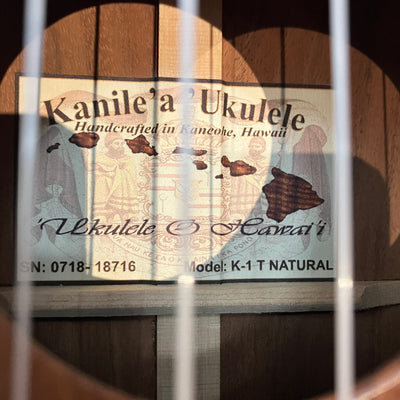 Kanile'a K-1 Tenor Ukulele w/ case