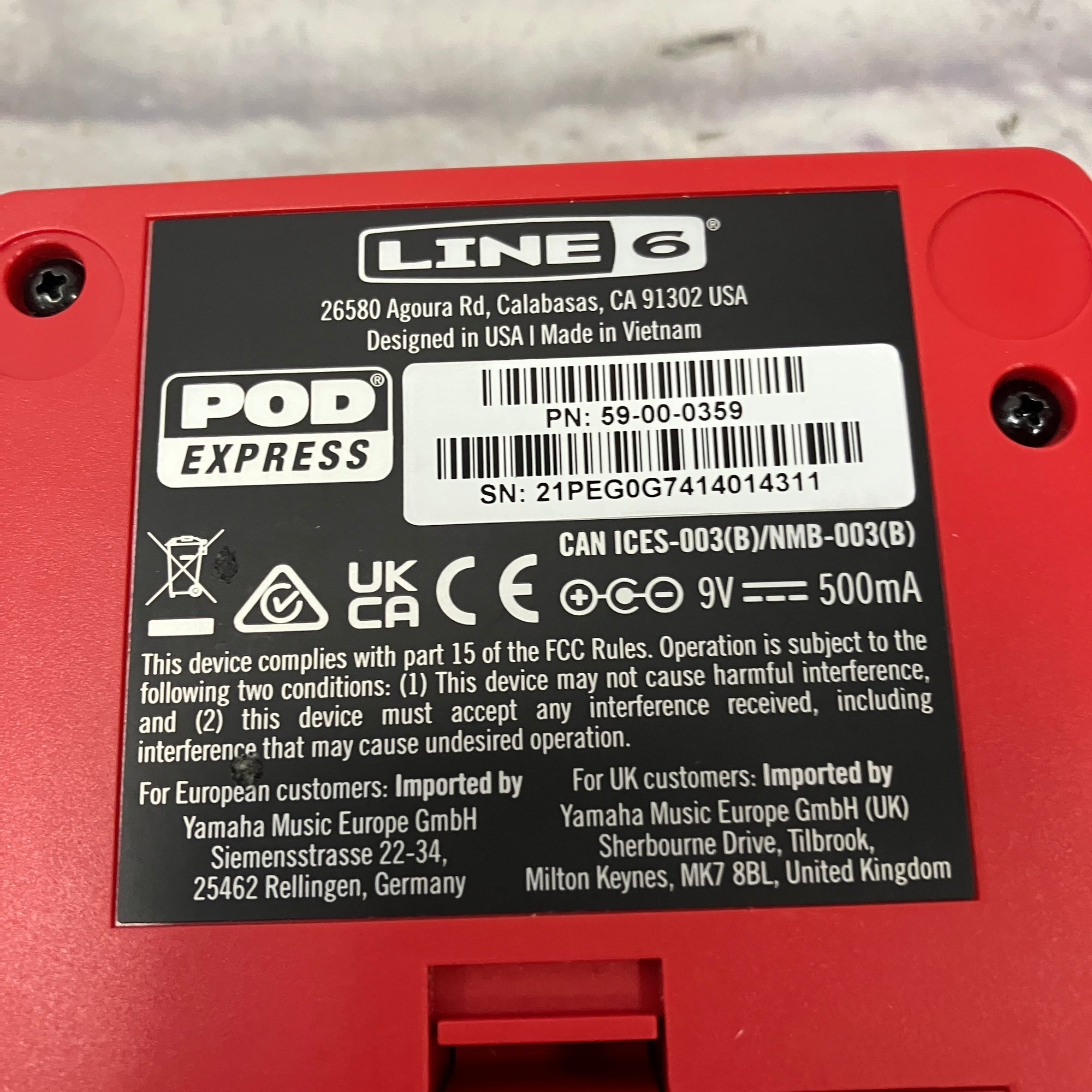 Line 6 Pod Express MultiEffects Pedal