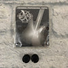 Mighty Mite Metal Control Knobs Pair Black Knurled Shaft