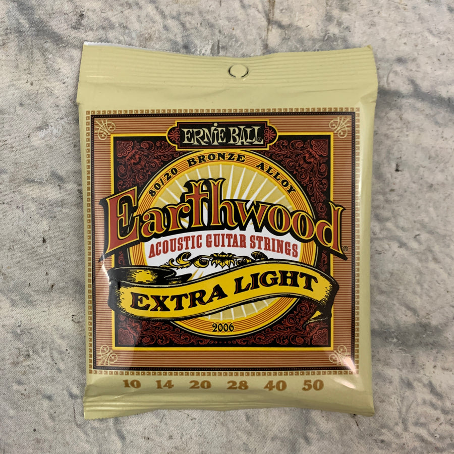 Ernie Ball Earthwood Extra Light 80/20 Bronze Acoustic Guitar Strings 10 - 50