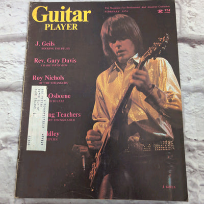 Guitar Player February 1974 J. Geils Vintage Guitar Magazine