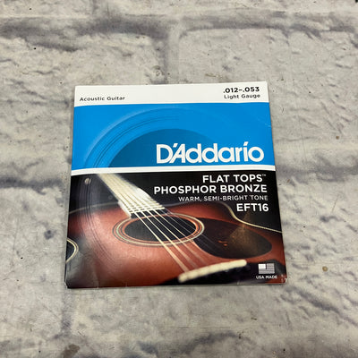 D'Addario EFT16 Flat Tops Phosphor Bronze 12-52 Acoustic Guitar Strings