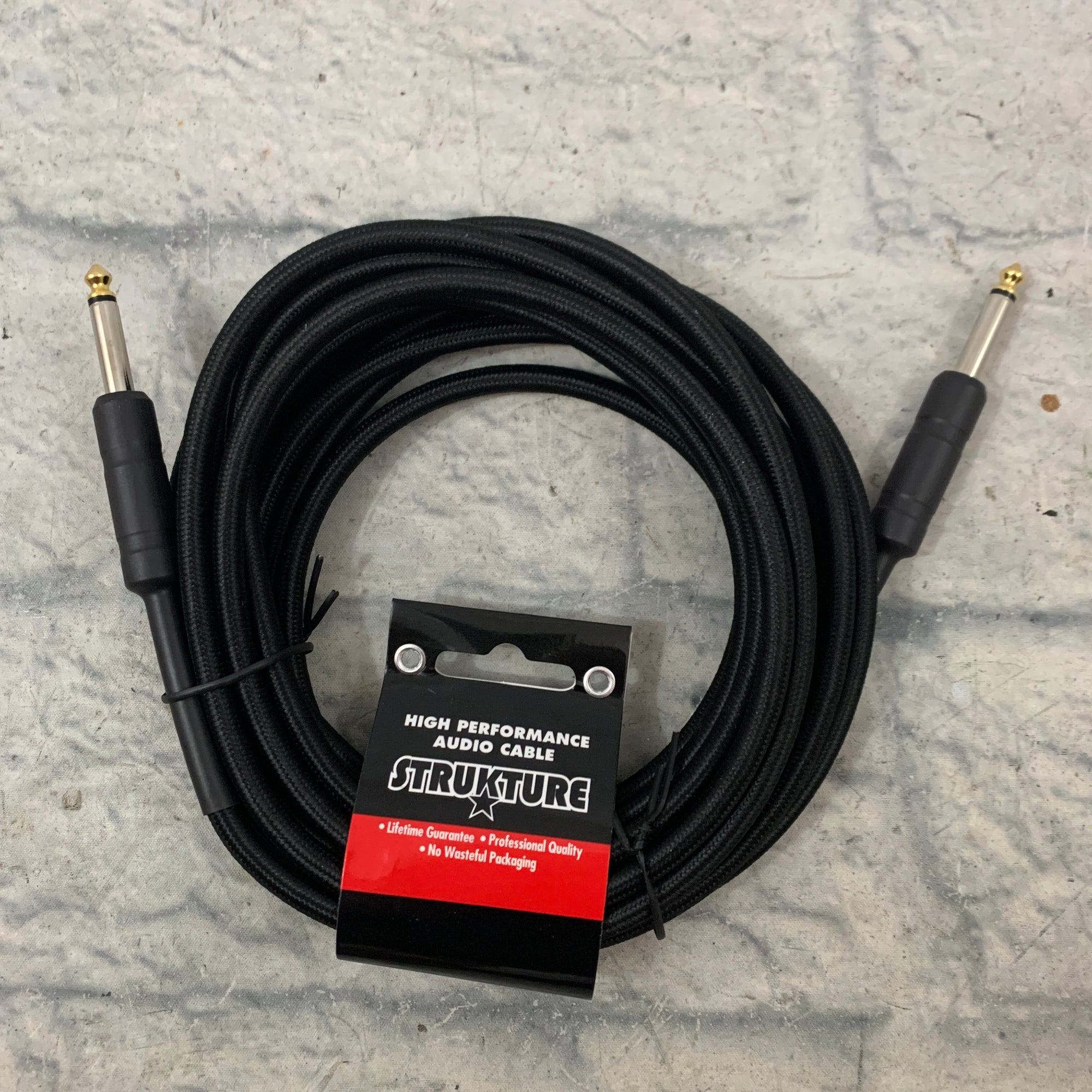 Strukture SC186W 18.6ft  Woven 1/4" Instrument Cable - Black