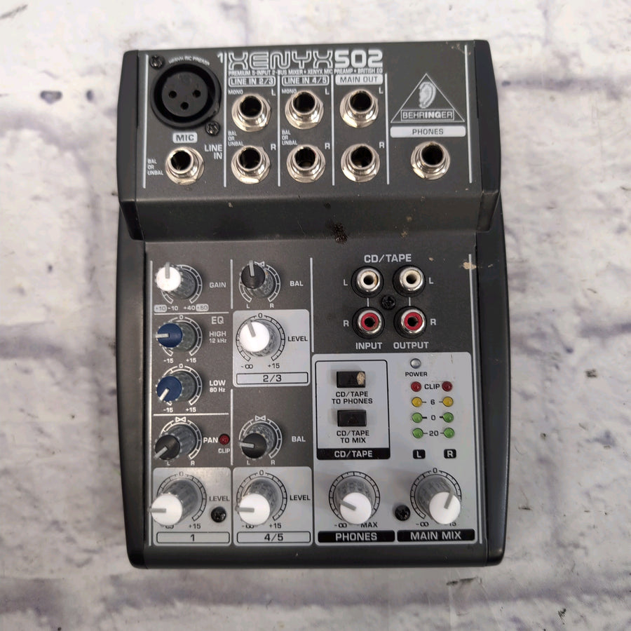 Behringer Xenyx 502 5-Input Compact Mixer w/ Power Supply
