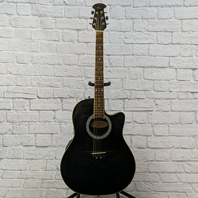 Ovation Celebrity Acoustic CC-057 Gloss Black Shallow Body W/ Hard Shell Case