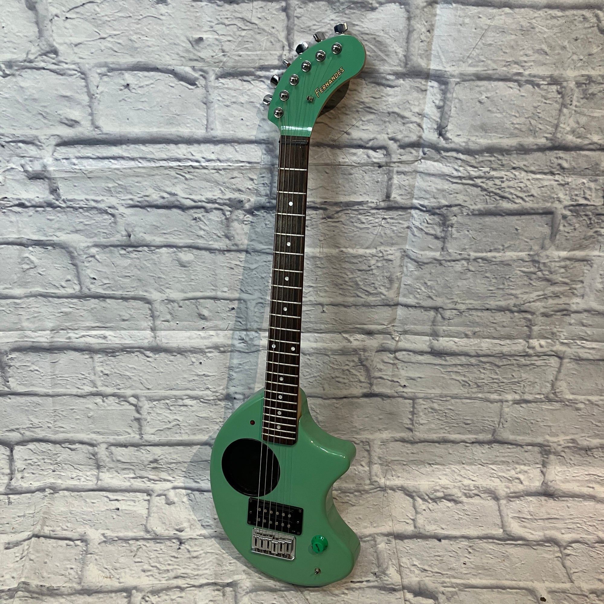 Fernandes Zo-3 "Elephant" Surf Green Travel Guitar