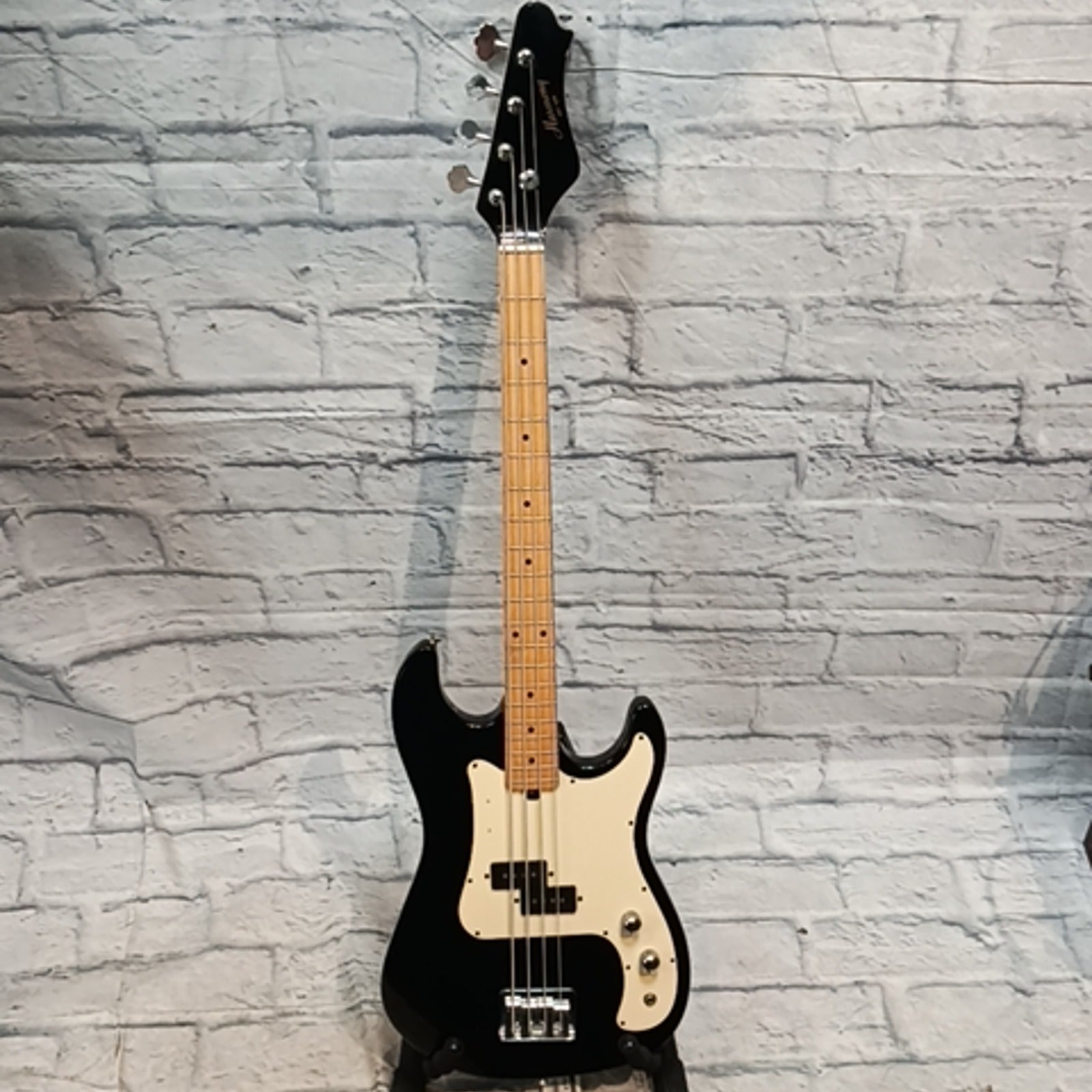 Harmony Vintage 1970s Short Scale P Bass Black w/ Matching Headstock