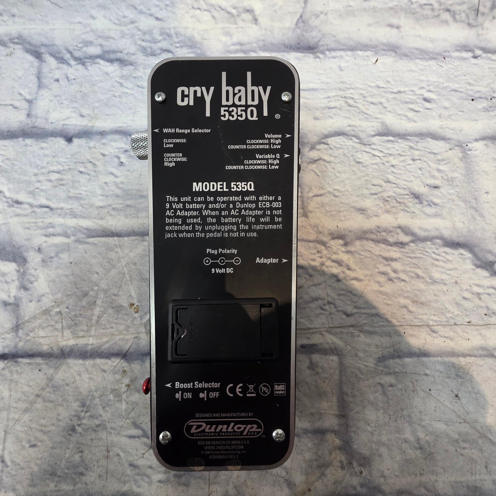 Dunlop Crybaby 535Q Wah Pedal